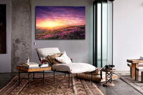 Tableau déco mur Vallée Fleurie
