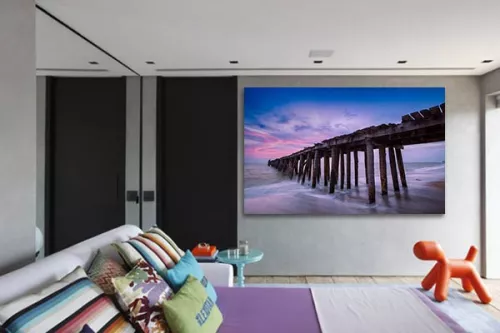 Tableau photo balade sur la plage