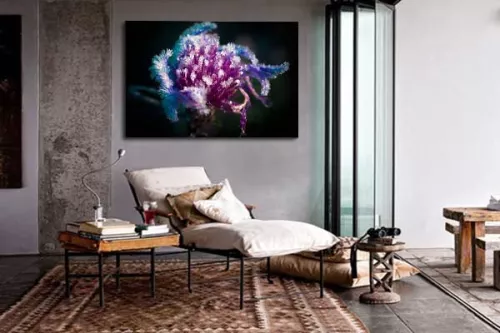 Tableau fleur Pétales glacées
