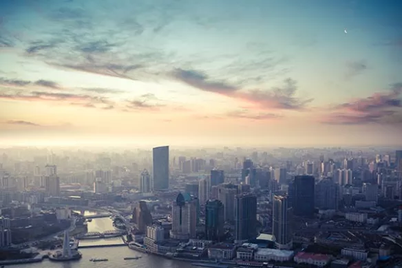Tableau déco Vue sur Shanghai