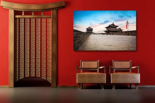Tableau décoration rouge chine
