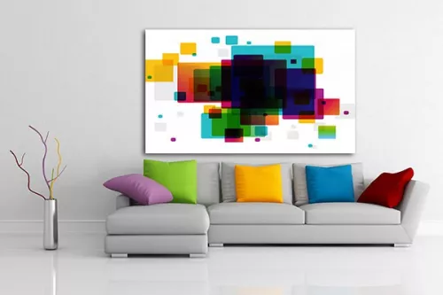 Tableau contemporain abstrait Arlequin