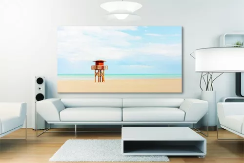 Tableau déco plage sauveteur