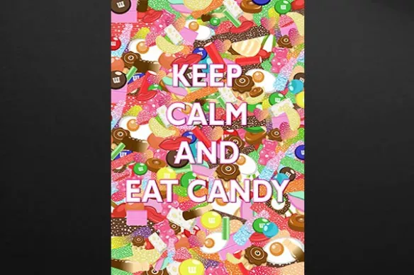Tableau déco cuisine Keep Calm and Eat Candy