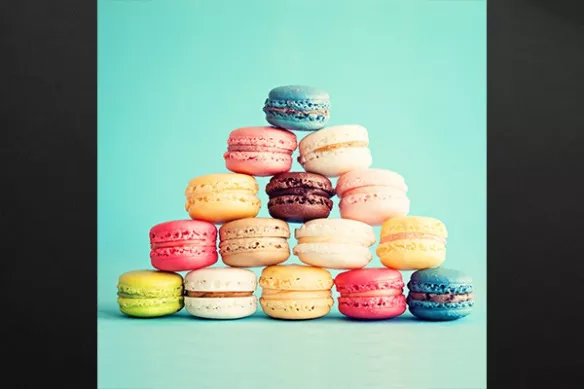Tableau xxl cuisine macarons pyramide