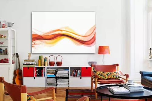 Tableau moderne design Fumée rouge XXL