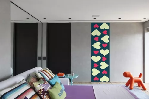 Papier peint mur Coeurs 
