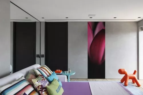 Papier peint trompe oeil Pétales tulipes