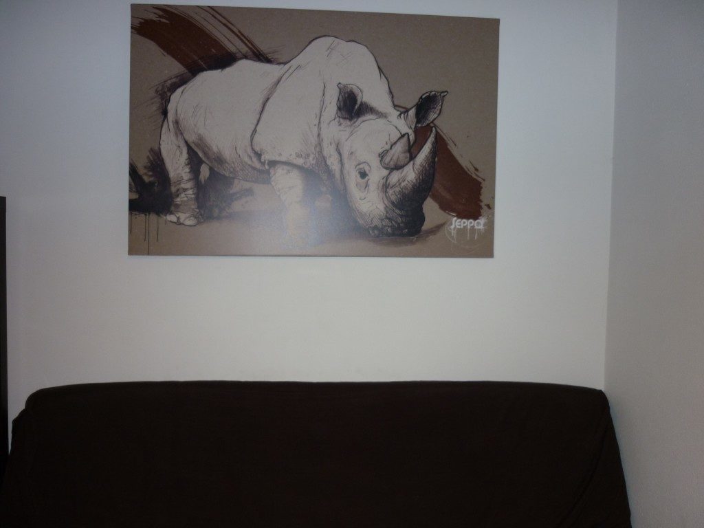 déco murale salon rhinoceros izoa