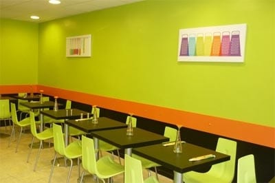 décoration restaurant tableaux modernes colorés Izoa