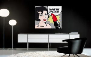 tableau decoration design lipstick
