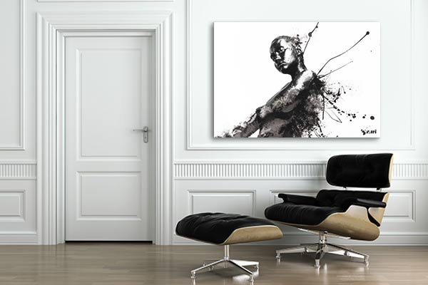 tableau noir et blanc design
