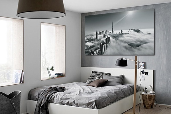 tableau contemporain noir et blanc