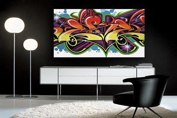 Tableau moderne urbain graffiti