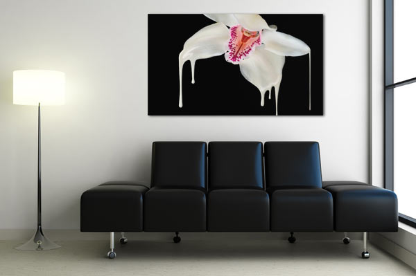 toile moderne design fleur orchidée