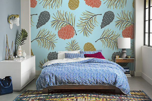 décoration murale scandinave bleu ciel