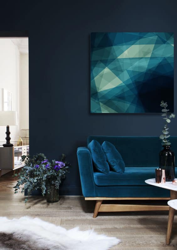 Décoration murale bleu foncé