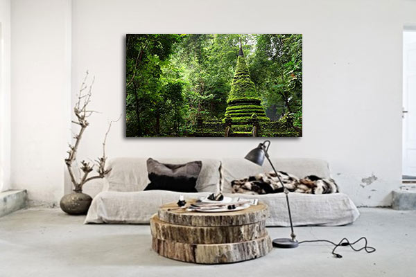 tableau déco paysage zen pagode