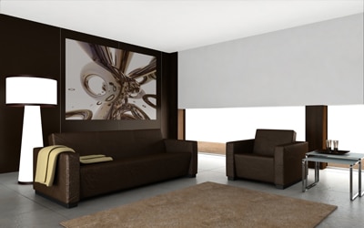 Toile déco design marron