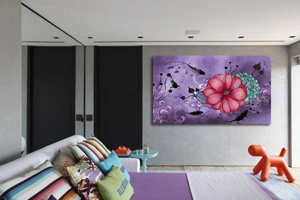 toile moderne originale violet