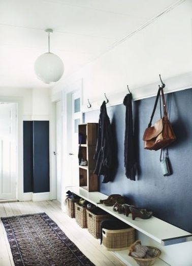 déco entrée bleue