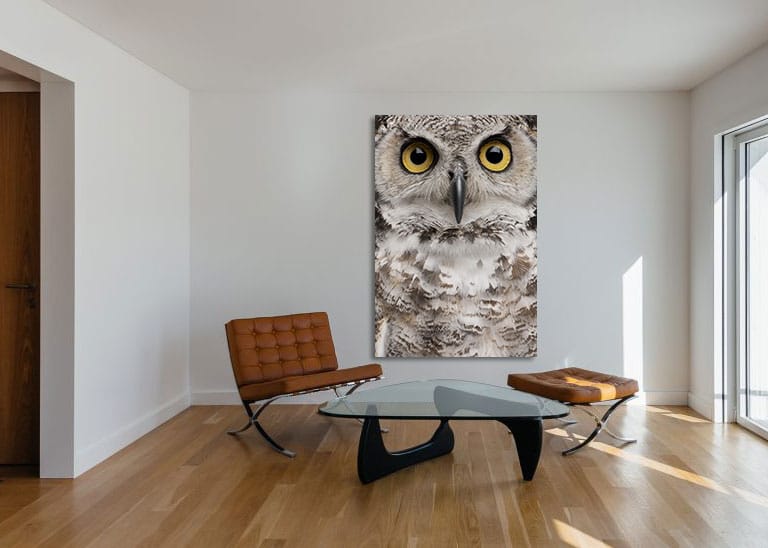 decoration-murale-halloween-avec-un-tableau-de-hibou