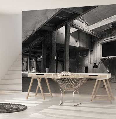 papier-peinr-trompe-oeil-ambiance-industriel