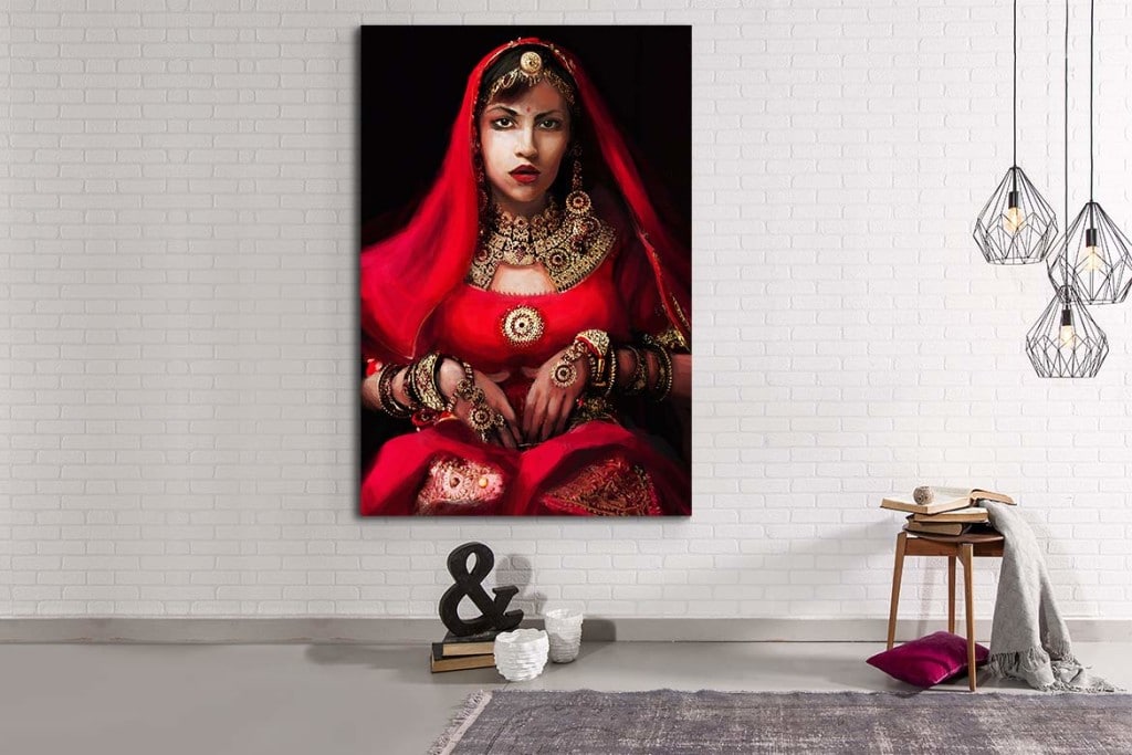 Toile déco izoa femme indienne