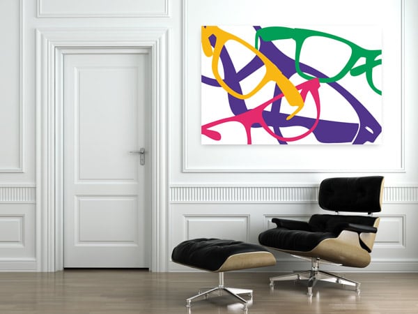 tableau coloré original lunettes