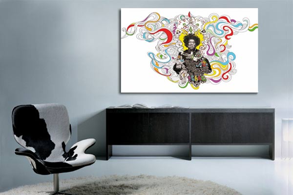 tableau art moderne jimi hendrix