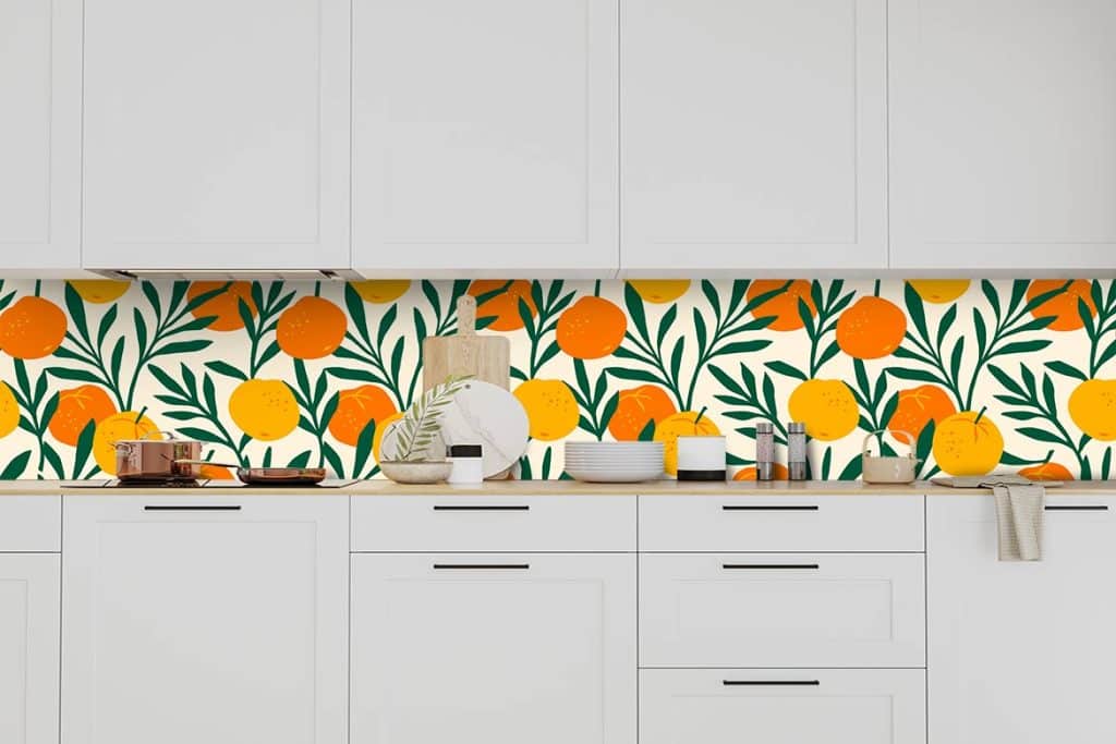  Papier peint pour cuisine Fraicheur potagère  
