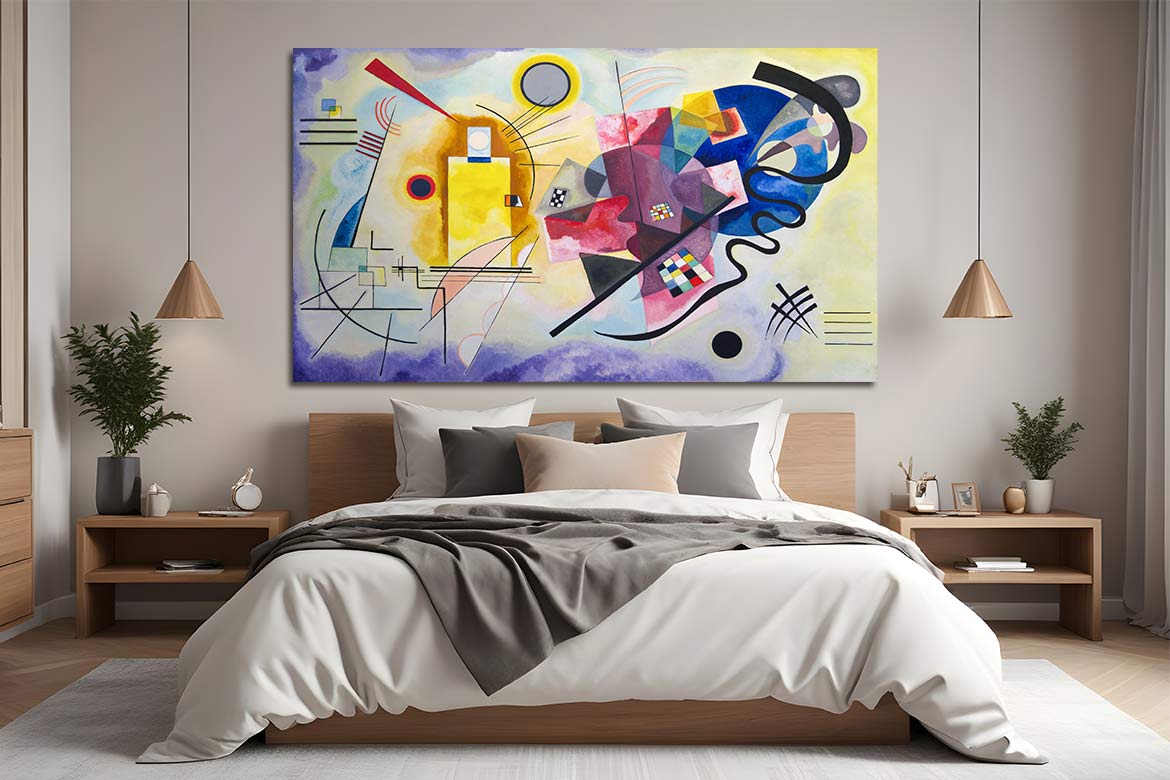 Tableau sur toile imprimée : Kandinsky Jaune Rouge Bleu