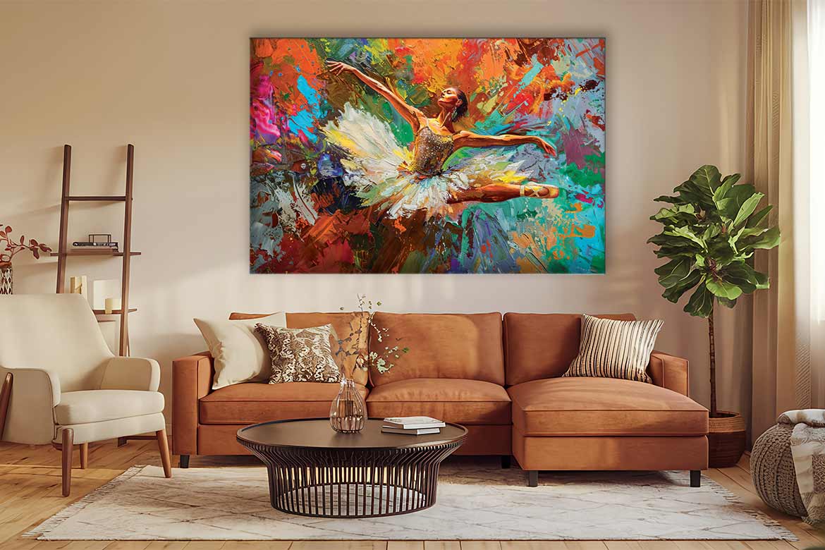 Tableau coloré Vivre en musique