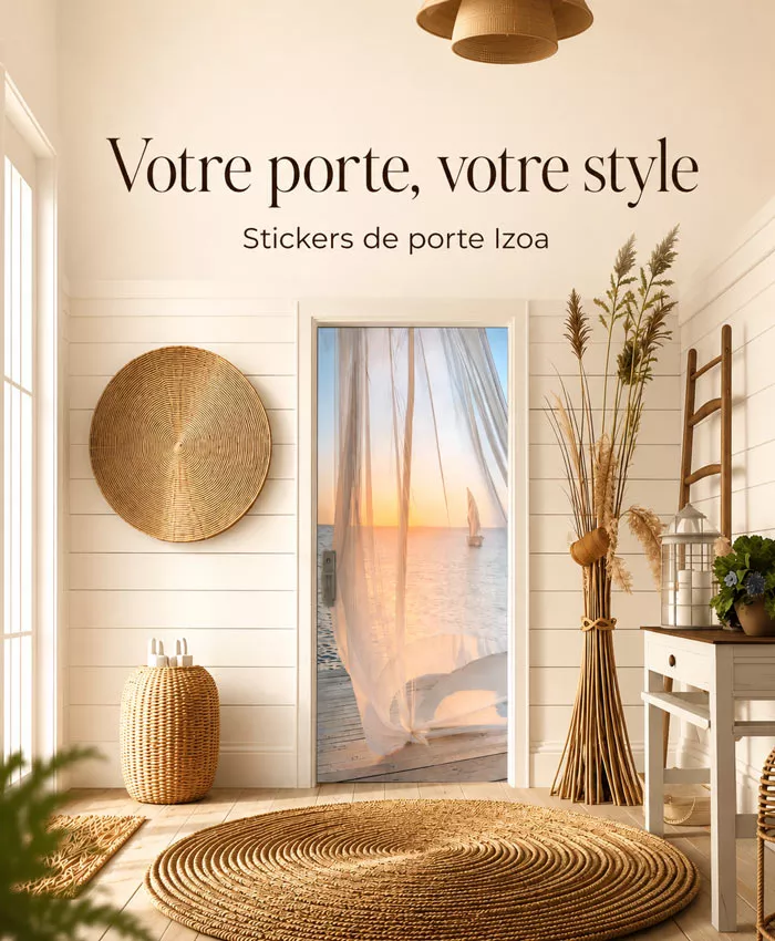 image stickers de porte trompe l'oeil