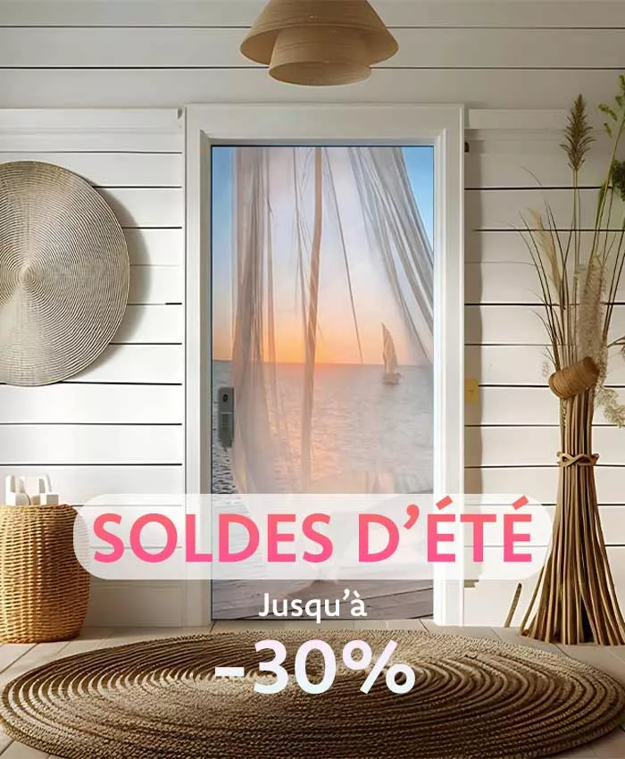promotion stickers de porte trompe l'oeil