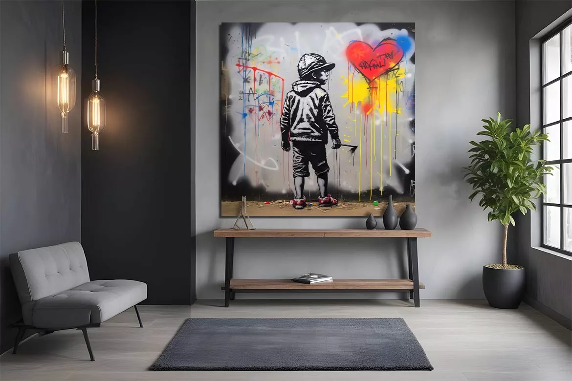 Tableau Street Art L'Enfant de la Rue