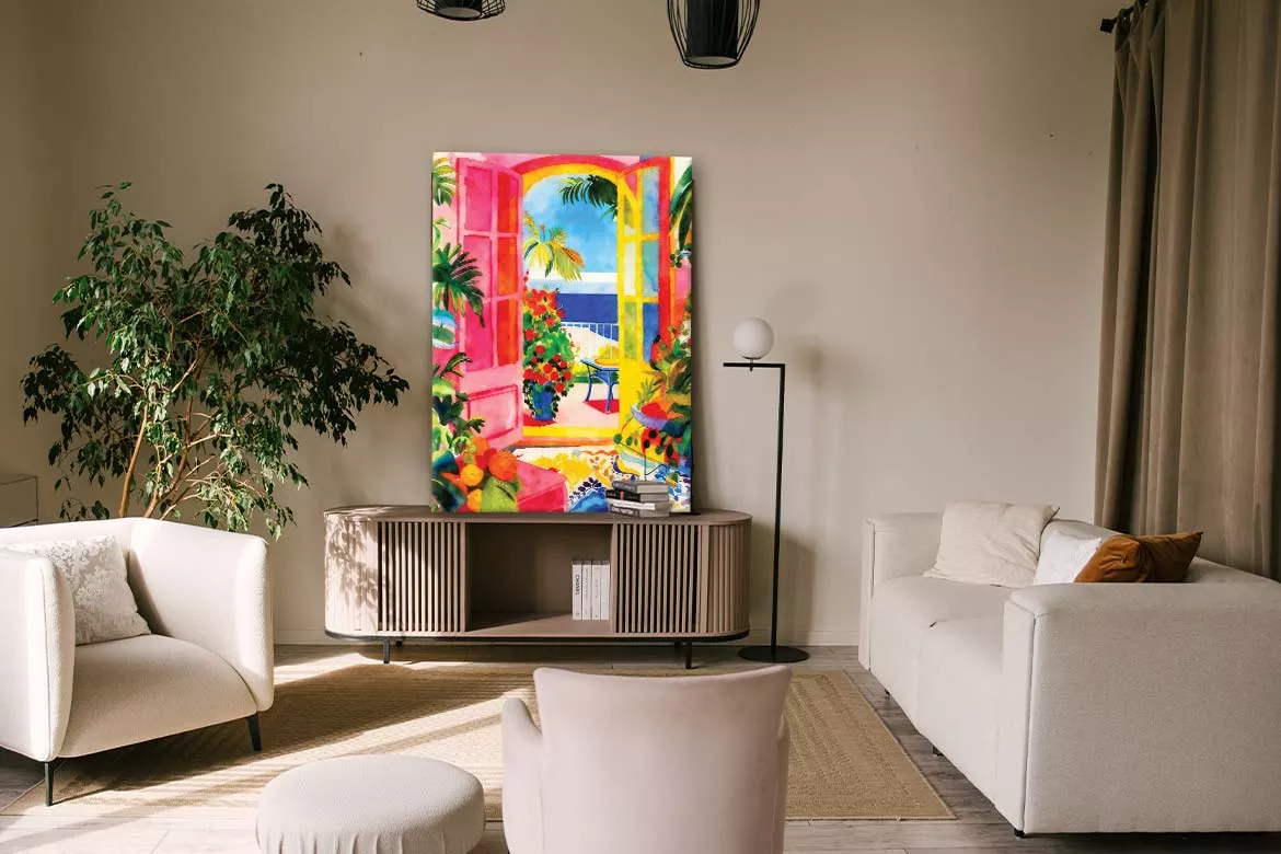 Tableau Coloré - Fenêtre de la Paix