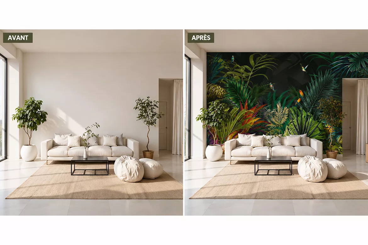 Papier peint panoramique Jungle moderne